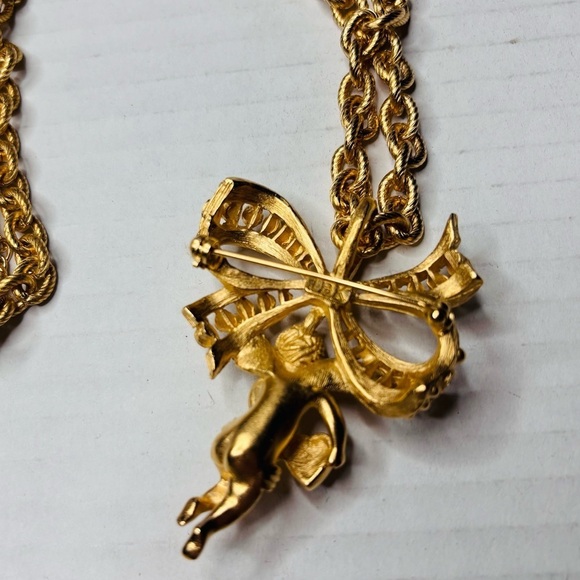 CAMROSE & KRISS 18K Gold-Plated Angel Cherub Pendant Necklace - Picture 5 of 5